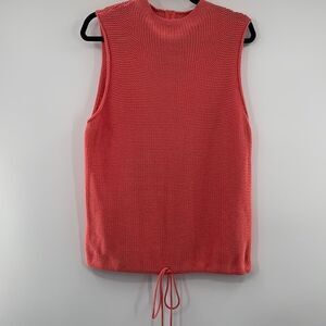 3For$20 CrossRoads Crochet Coral Sleeveless zipper Back size: XL